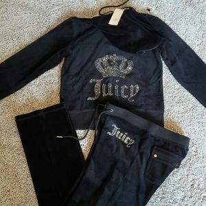 black velour tracksuit juicy
